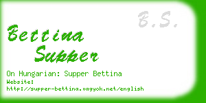 bettina supper business card